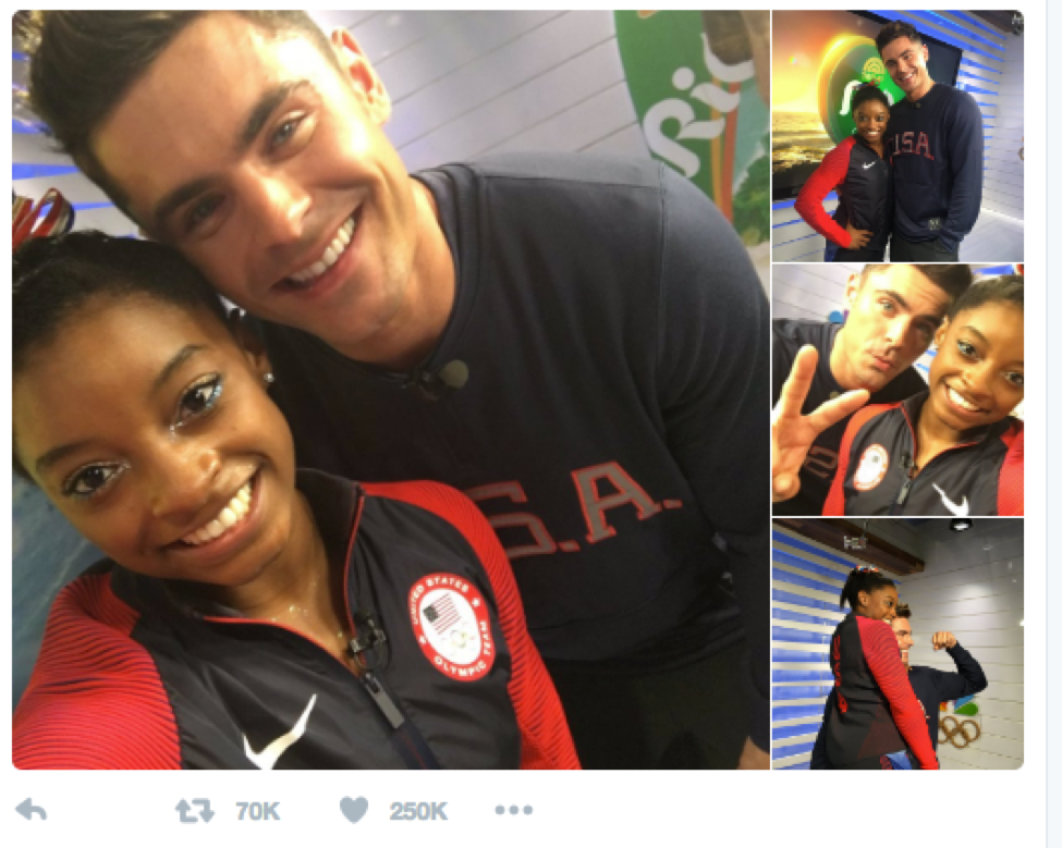 Olympic Gymnast on Social Media