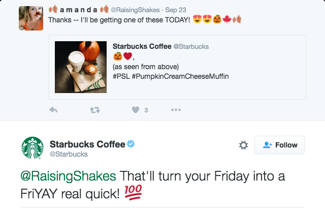 Starbucks Reply