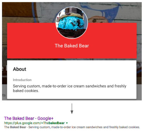 The Baked Bear Google+ Page Introduction