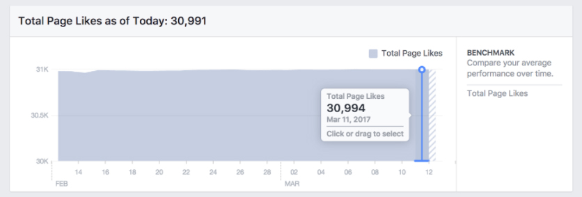Facebook Page Likes Example