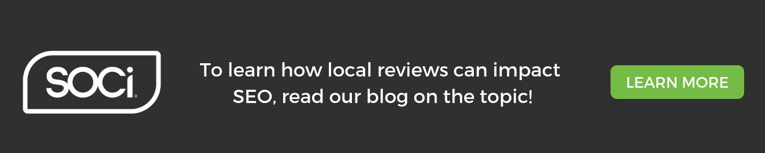 Read our Blog - How Local Reviews Can Impact SEO CTA