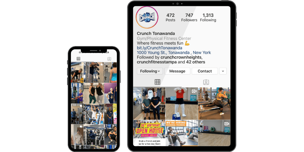 Crunch Fitness - Profiles and Pages Overlaid onto Screens 7